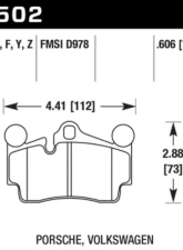 Hawk Performance PC Rear                                     - HB502Z.606 - Image 2