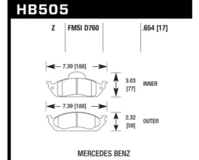 Hawk Performance PC Mercedes-Benz Front