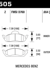 Hawk Performance PC Mercedes-Benz Front                                     - HB505Z.654 - Image 2