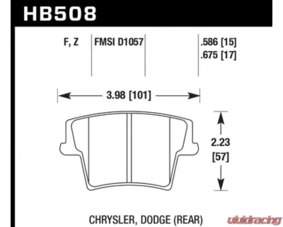 Hawk Performance HPS 5.0 Rear - HB508B.675