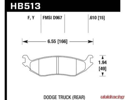 Hawk Performance LTS Rear - HB513Y.610
