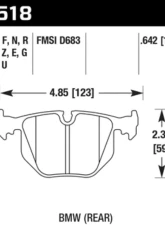 Hawk Performance HT-10 Rear                                     - HB518S.642 - Image 2