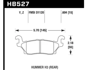 Hawk Performance PC Hummer H3/H3T Rear 2006-2010