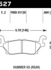 Hawk Performance PC Hummer H3/H3T Rear 2006-2010                                     - HB527Z.604 - Image 2