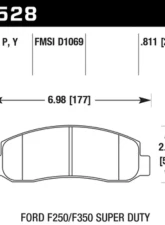 Hawk Performance SuperDuty Ford Front                                     - HB528P.811 - Image 2