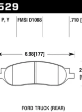 Hawk Performance LTS Ford Rear 2005-2007                                     - HB529Y.710 - Image 2