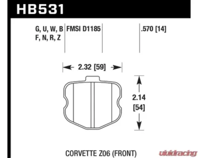 Hawk Performance DTC-80 Chevrolet Front - HB531Q.570