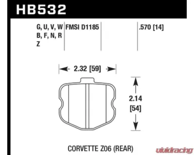Hawk Performance DTC-70 Chevrolet Rear - HB532U.570