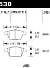 Hawk Performance HPS Front                                     - HB538F.760 - Image 2