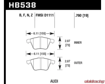 Hawk Performance HPS Front - HB538F.760
