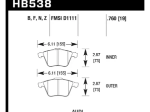 Hawk Performance HP Plus Front - HB538N.760 - Image 3