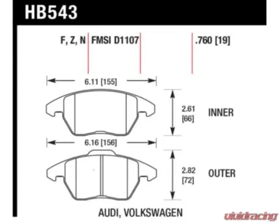 Hawk Performance HP Plus Front - HB543N.760