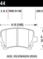 Hawk Performance HPS 5.0 Rear                                     - HB544B.628 - Image 2