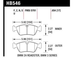Hawk Performance HPS BMW Front