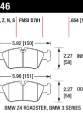 Hawk Performance HPS BMW Front                                     - HB546F.654 - Image 2