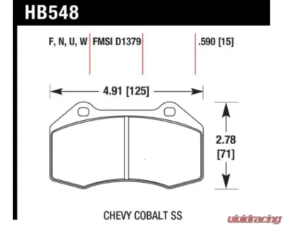Hawk Performance DTC-80 Disc Brake Pad N/A - HB548Q.510