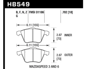 Hawk Performance HP Plus Front