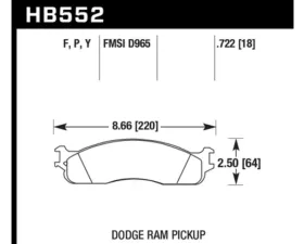 Hawk Performance HPS Dodge Front