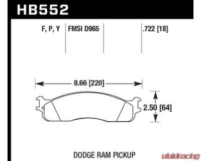 Hawk Performance HPS Dodge Front - HB552F.722