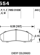 Hawk Performance PC Front                                     - HB554Z.643 - Image 2