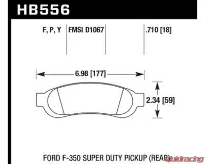 Hawk Performance SuperDuty Ford Rear - HB556P.710
