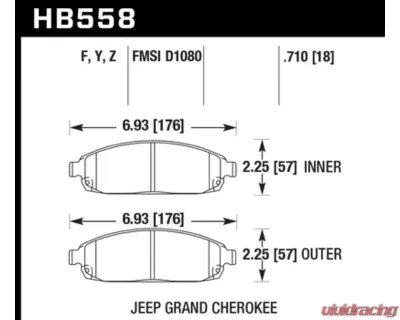 Hawk Performance LTS Jeep Front - HB558Y.710