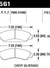 Hawk Performance HPS Front                                     - HB561F.710 - Image 2