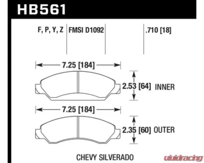 Hawk Performance LTS Front - HB561Y.710