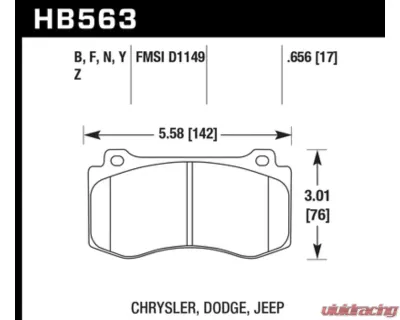 Hawk Performance HP Plus Front - HB563N.656