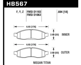 Hawk Performance LTS Front