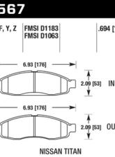 Hawk Performance LTS Front                                     - HB567Y.694 - Image 2