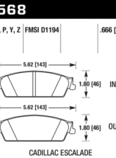 Hawk Performance PC Rear                                     - HB568Z.666 - Image 2