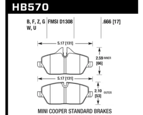 Hawk Performance DTC-70 Mini Front
