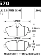 Hawk Performance DTC-70 Mini Front                                     - HB570U.666 - Image 2