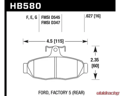 Hawk Performance DTC-60 Rear - HB580G.627
