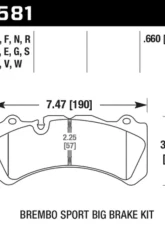Hawk Performance LTS Volvo S60 Front 2018                                     - HB581Y.660 - Image 2