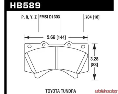 Hawk Performance LTS Front - HB589Y.704