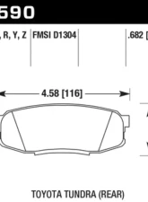 Hawk Performance LTS Rear                                     - HB590Y.682 - Image 2