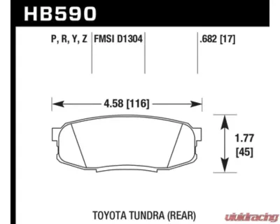 Hawk Performance LTS Rear - HB590Y.682