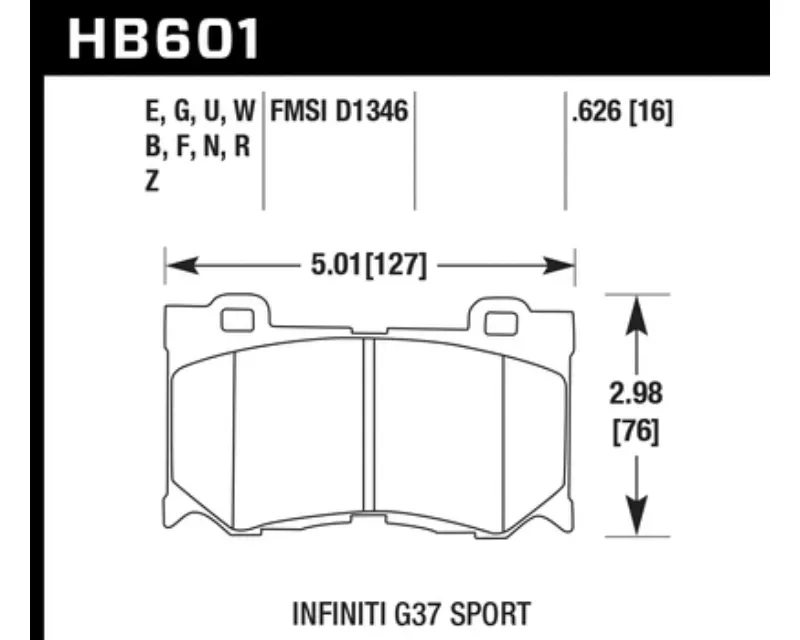 Hawk Performance DTC-60 Front - HB601G.626