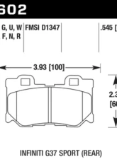 Hawk Performance DTC-30 Rear                                     - HB602W.545 - Image 2