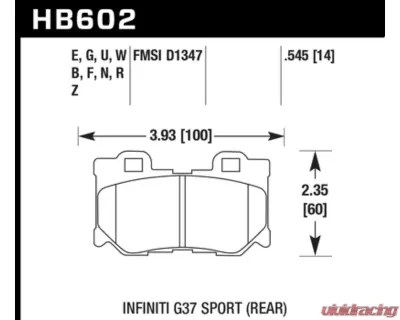 Hawk Performance DTC-30 Rear - HB602W.545