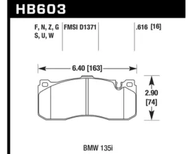 Hawk Performance DTC-70 BMW 135i Front 2008-2013