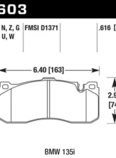 Hawk Performance DTC-70 BMW 135i Front 2008-2013                                     - HB603U.616 - Image 2