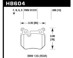 Hawk Performance DTC-30 BMW 135i Rear 2008-2013