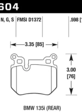 Hawk Performance DTC-30 BMW 135i Rear 2008-2013                                     - HB604W.598 - Image 2