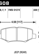 Hawk Performance LTS Rear                                     - HB608Y.630 - Image 2