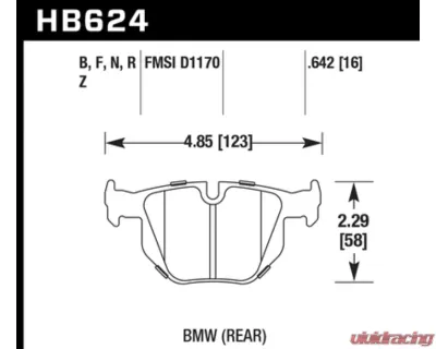 Hawk Performance HPS 5.0 BMW Rear - HB624B.642