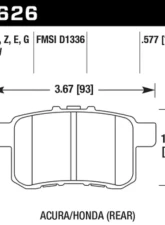 Hawk Performance HPS 5.0 Rear                                     - HB626B.577 - Image 2
