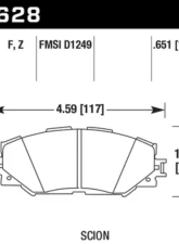 Hawk Performance HPS Scion Front 2005-2006                                     - HB628F.651 - Image 2